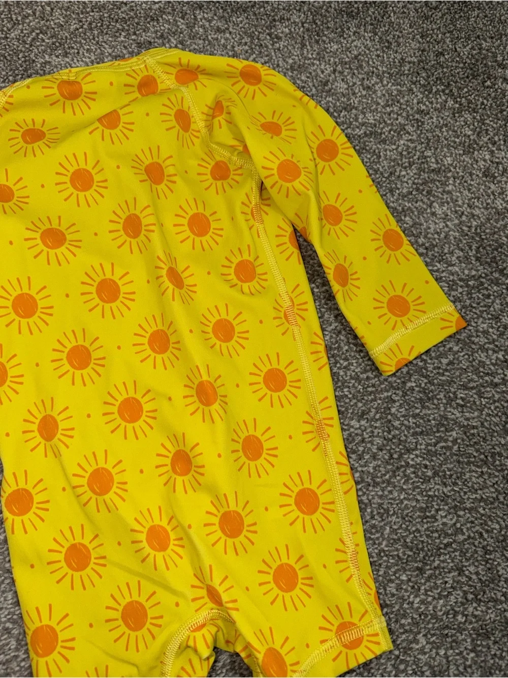 Hanna Andersson Yellow Baby Sunsuit swimsuit sun 12-18 months